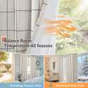 Lajode Linen Blackout Curtains for Living Room - Boho Plaid Pattern Thermal Insulated Grommet Cottage Core Window Treatments Rustic Drapes for Farmhouse, 52x84 Inch 2 Panels, Dark Grey