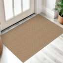 IOHOUZE Small Area Rug 2x3 Washable Woven Rugs for Entryway Non Slip Rubber Backed Kitchen Rugs Indoor Outdoor Doormat Throw Rug Floor Carpet for Entrance Front Door, Orange/Tan/Brown (2' x 3' (Rectangular))