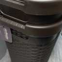 2 Pack Mind Reader Slim Laundry Hamper with Lid, 40L Clothes Basket, Premium Wicker Design, Plastic, Brown (Single)