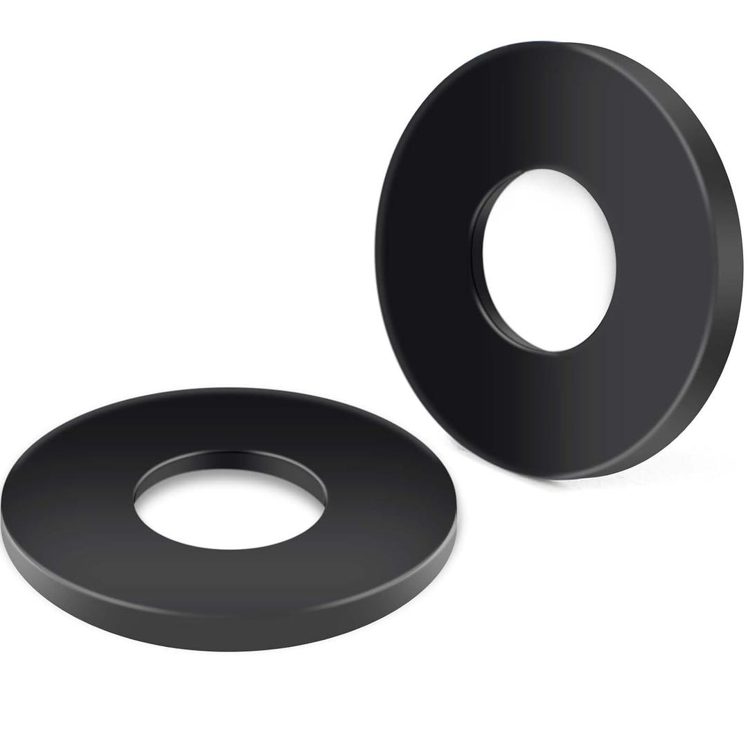 100-Piece 3/8" x 7/8" 304 Stainless Steel Flat Washers - Black Finish Screws Washers and Repair Washers for Industrial, Automotive and Home Use