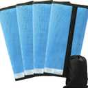 Fly Boots for Horses Set of 4 Leg Wraps Protection, Mesh Horse Fly Leggings Breathable Tendon Boots for Reduces Stomping & Leg Fatigue Sky Blue Large