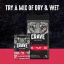 CRAVE Grain Free High Protein Adult Dry Dog Food, Beef, 4 lb. Bag (EXP 03/18/26)