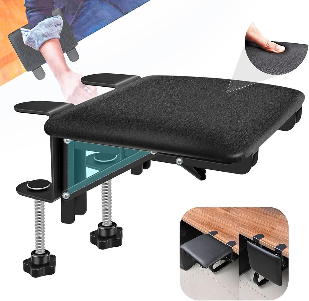 arm Rest for Desk Adjustable Arm Rest Support for arm Support for Computer Desk Ergonomic Desk Extender Rotating Mouse Pad Holder for Table Office Chair Desk