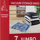 MEIQIHOME Vacuum Storage Bags, Space Saver Sealer Bags,Vacuum seal bags for clothing, Pillows, Comforters, Blankets, Bedding,Travel,7 Jumbo