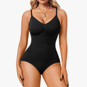 Irisnaya Full Body Shaper for Women Tummy Control Shapewear Bodysuit Tank Top V Neck Bra Leotard Butt Lifter (Black, X-Large)