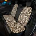 Leopard Car Seat Covers Full Set, Cheetah Print Auto Seat Cushion Protector, Animal Print Interior Accessories for Women, Universal Fit Non Slip Washable Seat Covers for SUV Truck Sedan