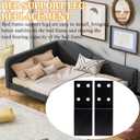 2 Pcs Bed Frame Legs Replacement Parts Bed Feet Furniture Support Leg Reinforcement Kit for Wooden Beds Table Cabinet Sofa Bolt-On Direct Replacement Straight Leg Replace Part Not Plastic Black 4inch
