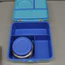 Fimibuke Bento Box for Kids Adult, BPA Free & Leakproof Toddler Lunch Box with 8.5oz Insulated Food Jar, Utensils & Sauce Jar, Dishwasher Safe 3 or 4 Compartment Container for School Girl Boy (A12. Ocean Life)