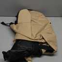 Backseat Cover for Dogs, Waterproof and Non-Slip Pet Bench Seat Covers, Car Seat Protector for Back Seat, Universal Size Rear Car Seat Cover Fits Cars, Trucks and SUVs, L-Khaki&Black