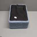 CAROLMADE Small Foot Stool Ottoman Footstool with Legs Under Desk Footrest for Living Room Bedroom and Office, Soft Blue (11"D x 15.4"W x 8.3"H)