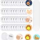 100 Pack Acrylic Button Pins Badge, 35mm/1.38 Inch Clear Pins Buttons Badges Kit, DIY Acrylic Pin Buttons with Blank Round Paper