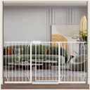 Fairy Baby Extra Wide Baby Gate for Doorways Auto Close Safety Gates for Bedroom, Fits 57.5 Inch to 62 Inch with Pressure Mounted Extention Kit, White