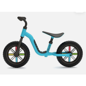 Chillafish Izzy Lightweight Toddler Balance Bike, Blue With Colorful Wheels