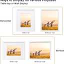 KINLINK 8x10 Picture Frame White Set of 4, Wooden Photo Frames Matted 5x7 with Plexiglass for 5x7 with Mat or 8x10 without Mat for Table and Wall Display