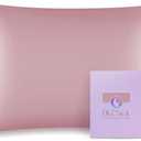 OLESILK 100% Mulberry Silk Toddler Pillowcase for Hair and Skin, Both Sides 19 Momme Pure Natural Silk Travel Pillow Cases with Hidden Zipper, 13"x 18", Light Plum