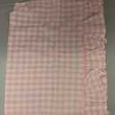 HunnmingRe Light Pink Kitchen Towels Set of 2, 100% Cotton Ruffled Gingham Dish Towels 18"x28" Absorbent Tea Cloths Classic Plaid Pattern for Farmhouse Charm, Drying Dishes, Entertaining Guests