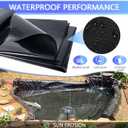 ToLanbbt Pond Liner 7 x 10 Ft, 20 Mil HDPE UV Resistant Preformed Pond Liner Easy Cutting, Underlayment for Fountain, Waterfall, Koi Pondsand Water Garden (Black)