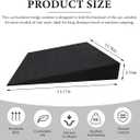 Auto Seat Wedge Leveling Cushion, Comfortable Ergonomic Wedge Foam Pad Car Seat Cushion, Angled Design Rear Seat Pad Office Chair Support Cushion for Pain Relief
