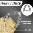 Shademart Heavy Duty 20' x 20' x 20' Beige Sun Shade Triangle Pro Ring Shade Sail, 260 GSM Commercial Grade UPF50 Sunshade, Reinforced Corners & Edges