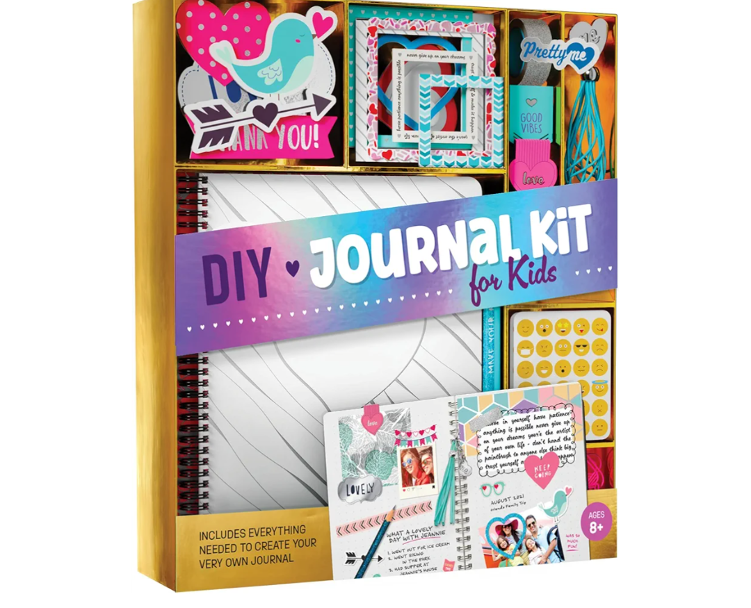 Pretty Me DIY Journal Kit for Girls - Gift for 8-14 Year Old Girl - Cool Birthday Gifts Ideas for Teens - Fun, Cute Art & Crafts Kits for Tween Teenage Kids- Scrapbook & Diary Supplies Toy Set