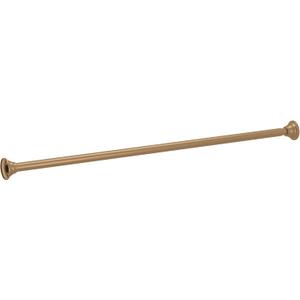 Moen Bronzed Gold 44-72-Inch Adjustable Tension Mounted Straight Shower Curtain Rod for Bathroom, No Drilling Needed, TR1000BZG