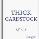 Extra Heavy Duty 130lb Cover Cardstock - Legal Size 8-1/2" x 14" Bright White - 350gsm 17pt Thick Paper for Inkjet & Laser Printers - 100 Sheet Pack