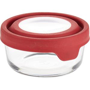 Anchor Hocking TrueSeal Glass Food Storage Container with Airtight Lid, Cherry, 2 Cup