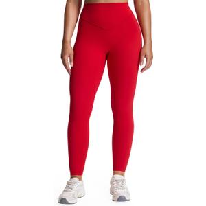 Aoxjox High Waisted Workout Breeze Leggings for Women Tummy Control Buttery Soft Yoga Pants 24"/26"/28" (Medium, Racing Red)
