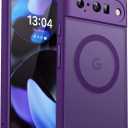CANSHN Magnetic for Google Pixel 10 Case(6.3 Inch), Upgraded [Full Camera Protection] [Compatible with Magsafe] [Translucent Matte] Shockproof Protective Phone Cover, Deep Purple
