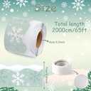 3 x BeYumi Winter Snowflake Border Trim - 65ft Winter Christmas Sage Green White Snowflake Scalloped Rolled Border Trim Bulletin Board Borders School Classroom Door Home Office Chalkboard Party Decoration, 8" x 78"