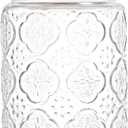 Glass Storage Jars With Airtight Lid, 23.7oz Container For Kitchen Counter with Wooden Lid, brown sugar, candy, coffee, cookie, salt, tea, cute Jar (Begonia Flowers, 1 Piece)
