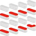 Toilet Seat Bumper Replacement Kit for Bidet with Strong Adhesive, 16 Pcs Topbuti Universal White Toilet Seat Bumpers Pads for Use with Bidets Stick On for Home and Hotel