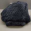 Wemore Fleece Weighted Blanket for Adults (60" x 80" 20lbs, Grey-Blue), Dual Sided Cozy Soft Sherpa Heavy Blanket, 3D Imitation Turtle Shell Warm Jacquard Flannel Weighted Blankets for Couch and Bed