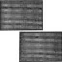 Anti Fatigue Outdoor Rubber Floor Mat 2 Pack Commercial Restaurant Kitchen Mats for Floors Non-Slip Bar Floor Mats Rubber Door mat Drainage Mats Utility Garage Use 36" x 60" Black (60"L x 36"W x 0.4"Th)