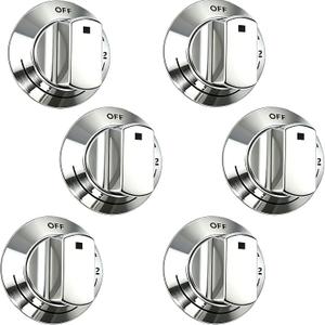 6Pcs 318242275 Burner Control Knob Replacement for Electrolux Range/Cooktop E30DF74TPSA E30GF74TPSA - Replaces 3513943 AP5809411 PS9495232