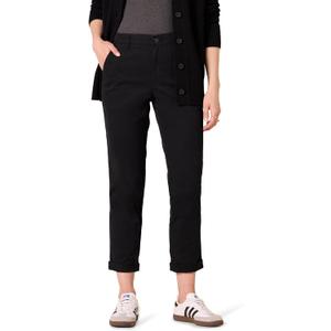 Amazon Essentials Women's High-Rise Regular-Fit Ankle-Length Tapered-Leg Khaki Pant (12, Black)