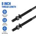 20 inch Square Bend U-Bolt Kits, Heavy Duty Steel Square U-Bolts with 6 inch Tie Plates for Truck Chassis