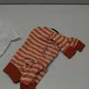 Dog Striped Recovery Suit, Puppy After Surgery Onesie for Female Male Dogs, Dogs Cats Long Sleeve Pajamas Bodysuit, Surgery Abdominal Wound Bandages Clothes, Dog Pant for Shedding Skin Disease (Small, Orange)