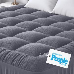 Niagara Sleep Solution Ultra Soft California King Size Mattress Topper - Viscose Made from Bamboo Pillow Top Mattress Pad for Back Pain Relief - Naturally Cooling for Hot Sleepers, Gray