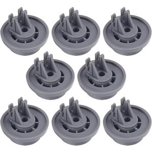 8 Pack DD66-00023A Dishwasher Wheels Lower Upper Rack Roller Replacement Compatible with Samsung Dishwashers Replaces 2002711, PS4222532 AP4342187 EAP4222532
