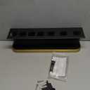 Wall Mount Holder for Dyson Airwrap Styler, White Storage Rack Organizer for Hair Curling Iron & Attachments Space-Saving Bathroom Bracket Stand, No-Drill Installation, Black-Gold