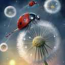 Dandelion and Ladybug Jigsaw Puzzle - 1000 Piece Adult Puzzle with Stunning Artwork - for Lasting Fun and Display - Challenging Brain Exercise, for Puzzle Lovers