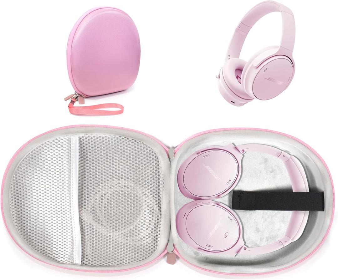 CaseSack Case for Bose QuietComfort Bluetooth Headphones with Microphone, QuietComfort 45, 35, 35 II, Replacement case only (Pink)
