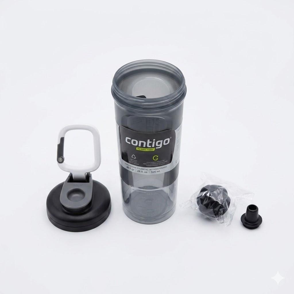 Contigo Fit Leak-Proof Shake & Go Mixer Bottle 28 oz Sake, Gray