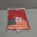 American Flag 3/4 Sleeve V Neck Shirt for Women 4th of July Independence Day Graphic Long Sleeve Tee Summer Patriotic Tops (Red, L)
