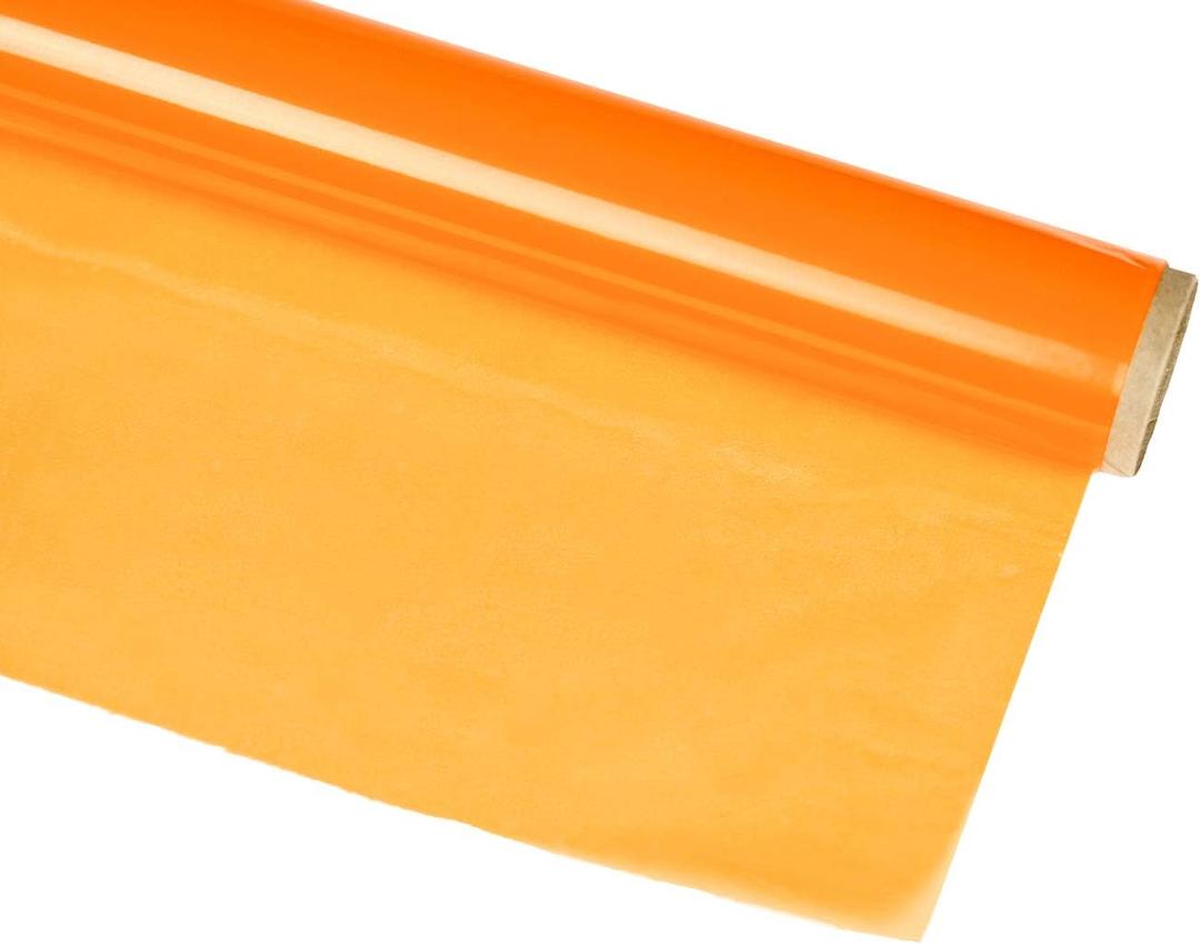 Hygloss Products Cellophane Roll  Cellophane Wrap for Crafts, Gifts, and Baskets 20 Inch x 5 Feet, Orange