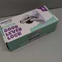 Door Lever Lock (6 Pack) Prevents Toddlers from Opening Doors. 3.25" L * 1.5" W * 4.5" H Easy One Hand Operation for Adults. Durable ABS with 3M Adhesive Backing. Simple Install, No Tools Needed.