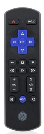 GE Roku TV Replacement Remote, Black