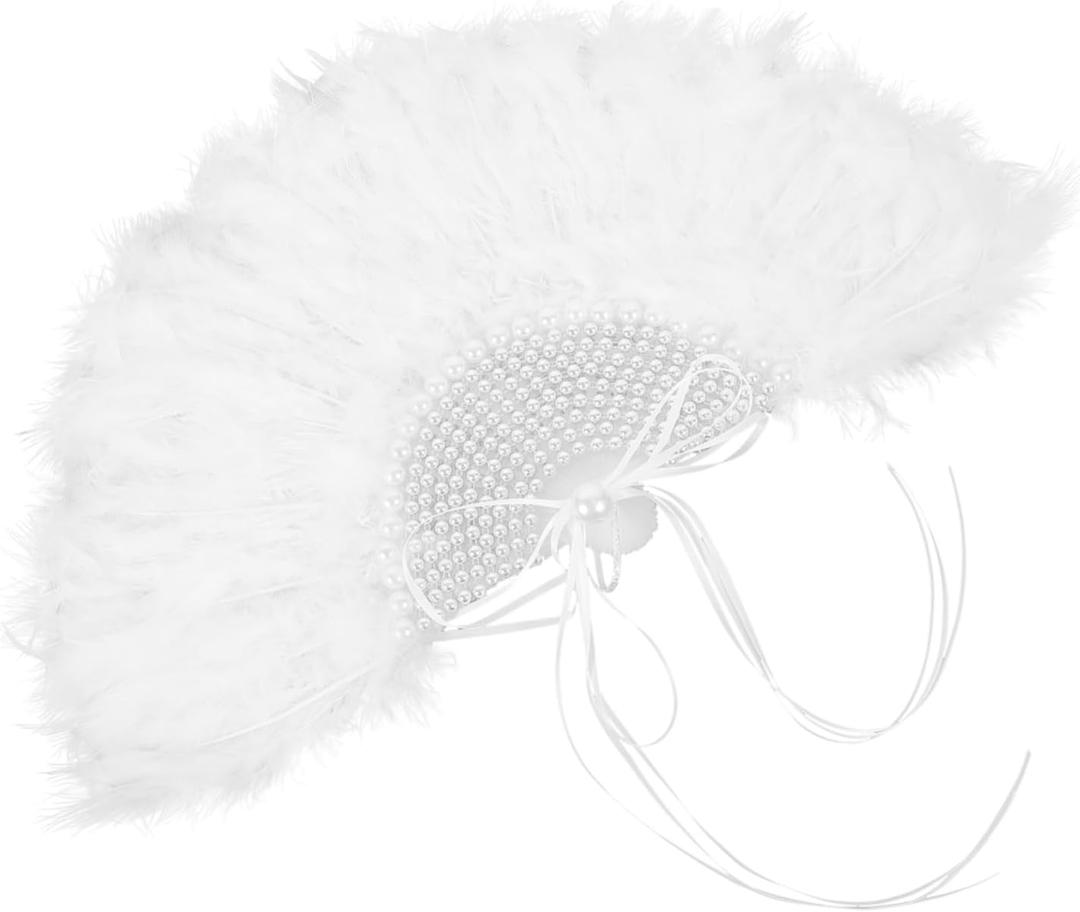 PRETYZOOM 2pcs Wedding Plume Fan for Bridal Handheld Use Elegant Design for Stage Performances and Events Wedding for Women Unique Photo Prop for Memorable Moments