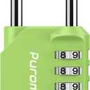 Puroma 1 Pack Combination Lock for Locker 4 Digit Outdoor Waterproof Padlock for School, Gym, Sports, Fence, Toolbox, Gate, Case, Outdoor, Hasp Storage, Cabinets (Yellow-Green)